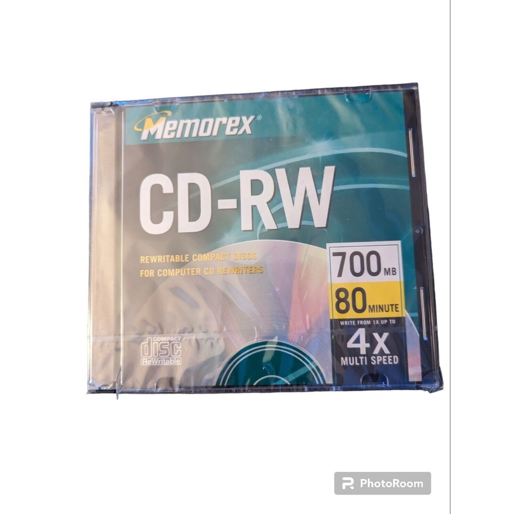 Memorex CD RW Rewritable Blank Sealed 700MB 80 Minutes Computer 4X Multi Speed